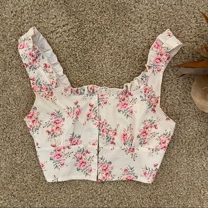 Verge Girl Floral Corset Tank Top